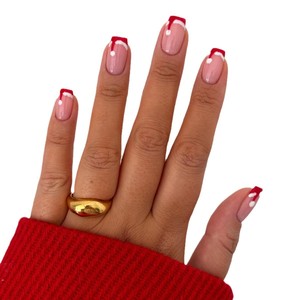 <span class=keywords><strong>Automne</strong></span> hiver à la mode français chapeau de noël presse-sur les <span class=keywords><strong>ongles</strong></span> courts gelée autocollants faux <span class=keywords><strong>ongles</strong></span> 10 pièces couverture complète <span class=keywords><strong>ongles</strong></span> conseils - Product Image 5