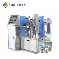 Machine d'emballage automatique rotative Shuchen pour sachets préformés de pâte de gingembre et d'ail à haute viscosité, type Doypack