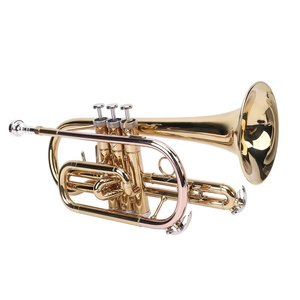 Trompeta Bb Dorada, Instrumento Orquestal con Estuche, para Principiantes y Profesionales - Product Image 3
