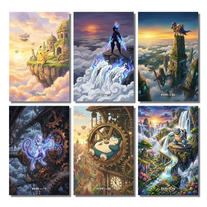 YQ personnalisé en gros cadeau bande dessinée Eif bébé cartes à collectionner moelleux <span class=keywords><strong>petit</strong></span> monde acrylique Art conseil Pokemoned Booster boîte jeu de société - Product Image 2