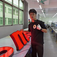 Enseigne lumineuse personnalisée pour extérieur, lettres en relief LED, logo de magasin, signalétique en acrylique et métal, lettres 3D, enseigne lumineuse pour entreprise, boutique, restaurant