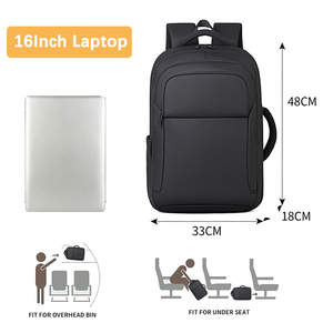 Sac à dos pour <span class=keywords><strong>ordinateur</strong></span> portable en PU imperméable de haute qualité avec logo personnalisé, grande capacité, pour hommes, aéroport, bureau, voyage d'affaires - Product Image 2