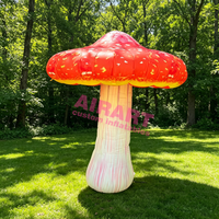 Décoration de champignon gonflable, champignon gonflable géant rose pour la décoration de fêtes, d'événements et de festivals