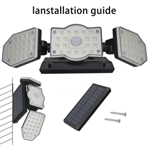 Nouvelles lumières solaires extérieures 62 LEDs capteur de mouvement solaire lumière extérieure 20W 500 <span class=keywords><strong>Lumens</strong></span> étanche sécurité mur veilleuse - Product Image 5