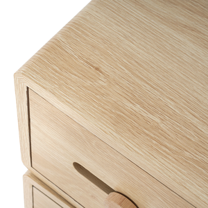Creative Rotatable Robot Storage Side <b>Table</b> with Solid Wood Top Modern Design Natural Color - Product Image 2