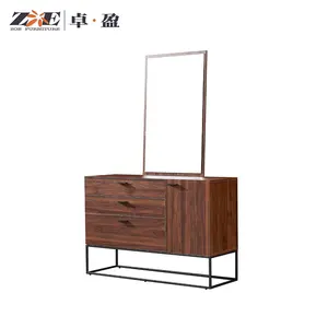 Chinese Wholesale Home Furniture Modern Bedroom Furniture Wooden Dressing Table With Mirror