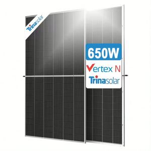 Paneles Solares Trina, Precio por Panel de 625W 630W 635W 640W 650W, Tipo N, TOPCON, Bifacial, Doble Cristal, Silicio Monocristalino - Product Image 1