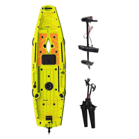 Kayak modulaire 10 pieds, facile à transporter, avec propulsion à pédales ou électrique, en LLDPE, monoplace, kayak de pêche modulaire à pédales, type sit-on-top