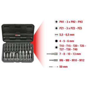 KS TOOLS-Juego de 122,2100 brocas y zócalos de accionamiento (31 uds), 1/4 '' - EAN 4042146015858 INSERTOS PARA ATORNILLADOR JUEGOS DE BROCAS DE ATORNILLADO - Product Image 2