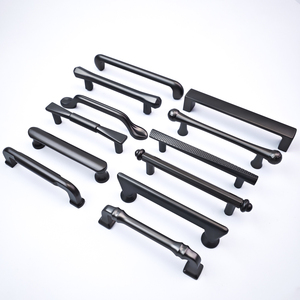 Nero opaco in lega di zinco moderno mobile da cucina manopole armadio tira rotondo cassetto a foro singolo maniglie <span class=keywords><strong>Hardware</strong></span> per mobili - Product Image 4