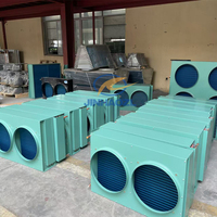 Condensateur à air refroidi de type H noir avec deux sorties de ventilateurs pour les applications de réfrigération industrielle et de groupe frigorifique