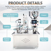 Machine de remplissage et de scellage automatique à grande vitesse pour capsules de café en poudre K Cup, petite machine de scellage de gobelets
