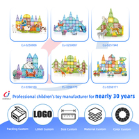 Mainan Blok Magnet Ajaib Chengji Diy Edukatif Warna-warni untuk Membangun Kota 33PCS Set Ubin Magnetik Mainan Sensorik