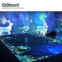 Gooest Immersive Interactive Restaurants Projecteur vidéo de bureau Cartographie holographique 3D pour les parcs d'attractions