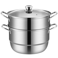 Marmite Vapeur Épaissie Personnalisée Style Américain, Cuiseur Vapeur en Acier Inoxydable pour Cuisinière à Induction