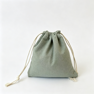 Sac en toile de coton biologique avec cordon de serrage, pochette anti-poussière en velours recyclable pour bijoux - Product Image 5