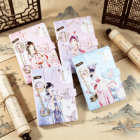 Carnets en PU A5 écologiques de style chinois pour étudiants, avec couverture rigide en cuir imprimée UV et dorure créative planète, vente en gros