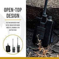 Pochette radio MOLLE réglable, support universel pour talkie-walkie à ouverture supérieure avec surface entièrement recouverte de patchs auto-agrippants
