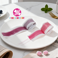 Venta al por mayor de gomitas en rollo OEM, caramelos personalizados surtidos con sabor afrutado, caramelos suaves en rollo de gelatina CC para niños