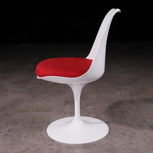 <span class=keywords><strong>Chaise</strong></span> pivotante Tulip sans dossier, rembourrage doux, pieds en fibre de verre et <span class=keywords><strong>fer</strong></span>, pivotante ronde, blanche, style antique, chaises de salle à manger - Product Image 2