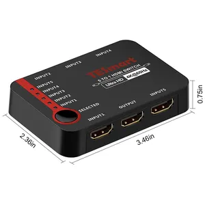 TESmart 4k USB2.0 5Port Remote HDMI Switch for PCS HDTV With Audio Output Video Switcher