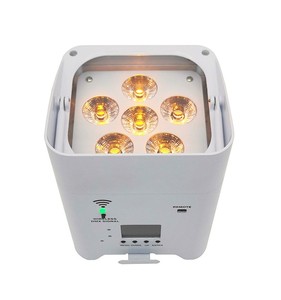 Ensemble d'éclairage de scène LED sans fil Portable 6*18W RGBWA + UV DMX512 IP20 pour les spectacles de mariage effets de parc à thème à piles - Product Image 2