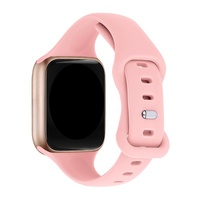 Bracelet mince en silicone 28 couleurs pour Apple Watch Series 3 4 5 6 7 8 9 Bracelet de montre personnalisable imprimé et gravé