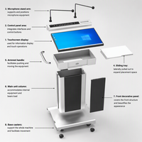 Pupitre interactif électronique intelligent à écran tactile avec affichage numérique de 32 pouces pour l'éducation en salle, les événements religieux et les discours