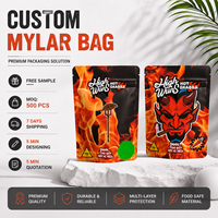 Sachet Mylar Personnalisé pour Aliments, Refermable, Doypack Anti-Odeur, Emballage UV Sélectif, Vente Directe Usine