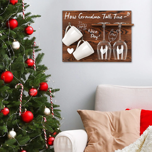 <span class=keywords><strong>Estante</strong></span> de madera <span class=keywords><strong>para</strong></span> tazas único, soporte <span class=keywords><strong>para</strong></span> gafas, montado en la pared, decoración del hogar, <span class=keywords><strong>estante</strong></span> colgante de madera <span class=keywords><strong>para</strong></span> taza de café <span class=keywords><strong>y</strong></span> copa de vino - Product Image 3