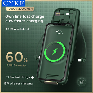 Cargador Portátil Inalámbrico CYKE de 20000 mAh y 18 W, Cargador Portátil <span class=keywords><strong>para</strong></span> Móvil y Laptop con Carga Rápida de 22.5 W, Batería Portátil <span class=keywords><strong>para</strong></span> Teléfono Celular P2 - Product Image 3