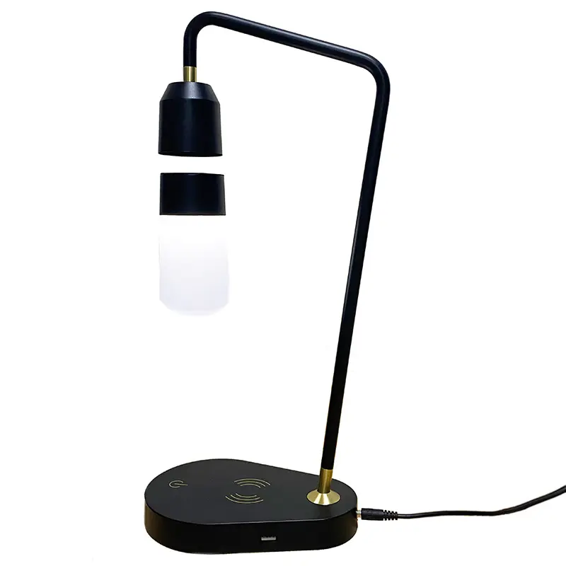 Home Office Decor Desk Tech Toys Desk Lamp Night Light Magnetic Levitation Lamp Levitating Floating Wireless LED Light Bulb