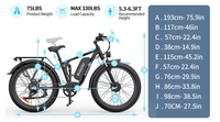 Motor de bicicleta eléctrica de montaña de 48V y 2000W, suspensión de motor eléctrico, bicicletas eléctricas dedicadas, batería de litio electrónica, conducción todoterreno