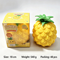 Jouet Squishy Réaliste Géant en Forme de Fruits (Fraise, Ananas, Maïs) – Idéal pour les Fêtes de Noël, Cadeau de Noël, Anti-stress