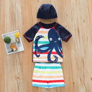 Traje de Baño de Dos Piezas con Estampado de Dibujos Animados y Gorro de Natación para Niñas Pequeñas, Ideal para Playa, <span class=keywords><strong>Piscina</strong></span> y Actividades Acuáticas - Product Image 2
