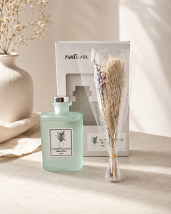 Customized Luxury Eco-friendly Glass <b>Reed</b> <b>Diffuser</b> Set Alcohol Free BPA Free Rattan Aroma Dried Flowers 200ml - Product Image 1