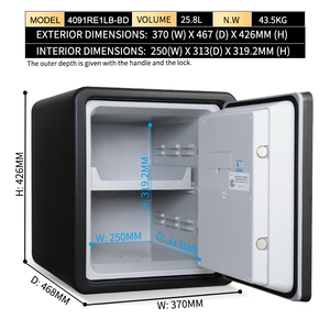 ตู้เซฟนิรภัยขนาดเล็กลายนิ้วมือ,ตู้เซฟนิรภัยกันไฟกันน้ำ4091RE1LB-BD - Product Image 2