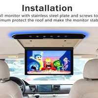 Monitor de Entretenimiento Plegable para Techo de Auto con Pantalla Android, Decodificación de Video 1080P, Mirror Link, Soporte USB y SD