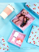 Boîte cadeau cerise pour anniversaire, petit emballage cadeau frais et biodégradable, boîte d'emballage en papier pour rouge à lèvres et cosmétiques