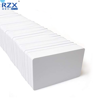 Cartes PVC Blanches Vierge RFID à Puce F08 13.56Mhz en Plastique CR80