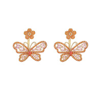 Joyería de Moda, Lindos Pendientes de Mariposa con Circonita Cúbica, Joyería para Mujer