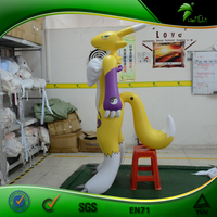 Costume gonflable géant Renamon Fox jaune Hongyi pour le plaisir