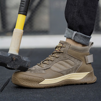 ZG-8831 Grande Promotion Printemps Chaussures Mi-Cheville de Sécurité en Cuir Véritable Haute Qualité avec Embout en Acier