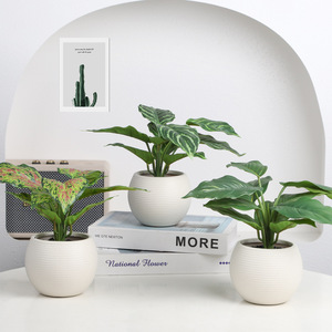 Bonsai Decorativo da Interno con Foglie di Taro Artificiali Verdi, Resistente ai Raggi UV, Ecologico e Senza Manutenzione, 85cm - Product Image 2