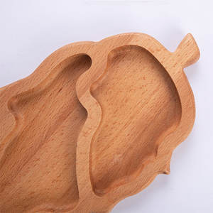 Offre Exceptionnelle : Plateau de Service Portable en Bois de Hêtre, 2 Compartiments, Idéal pour Collations - Product Image 2