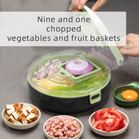Hachoir manuel multifonctionnel, mandoline, trancheuse à pommes de terre et oignons pour la préparation des repas, la préparation de salades, la cuisine à domicile