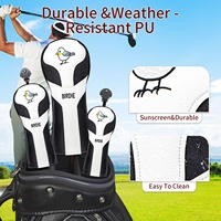 Housse de protection universelle pour tête de club de golf (driver, fairway wood) en PU imperméable – Échantillons personnalisés gratuits disponibles