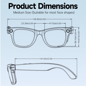 Lentes Inteligentes con IA W610, Cámara, Micrófono, Video, Bluetooth, Traducción por IA, Grabación, 4GB <span class=keywords><strong>de</strong></span> Memoria, Resistentes al Agua, para Hombre - Product Image 6
