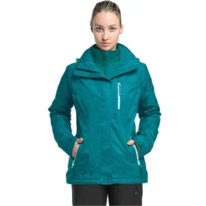 2022 New Arrival Waterproof 3 in 1 Inner Fleece Women's Jacket Wind-proof Cold-proof Outdoor Jacket