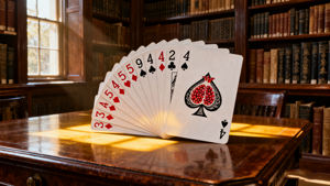 Carte da gioco Serene in stile libro con fascino culturale, atmosfera tranquilla, carta personalizzata per occasioni di giochi di carte - Product Image 2